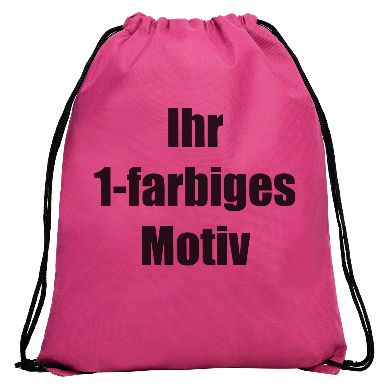 Gymbag Polyester Kinder Sportbeutel Rucksack mit Druck (Farbe: pink)