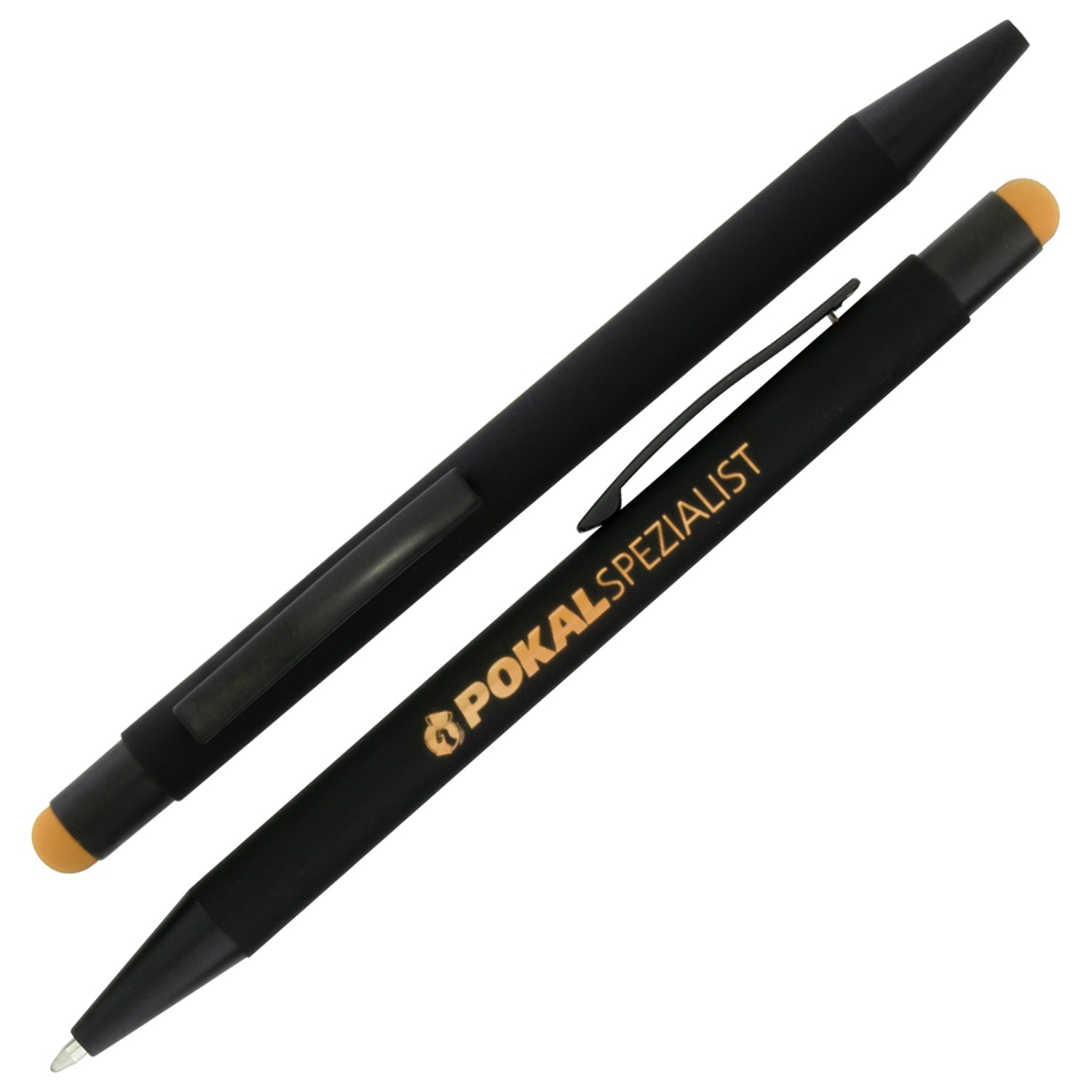 0. Foto Kugelschreiber NIRO Touchpen mit Gravur Logo Namen (Touchpen Kappe und Gravurfarbe: gold)