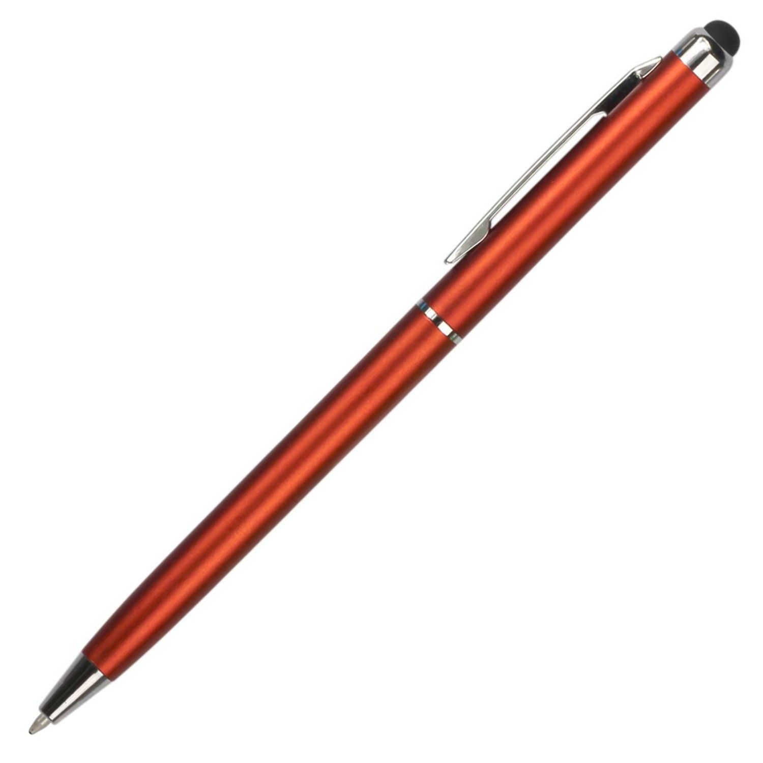 0. Foto Kugelschreiber Touchpen FLOO mit Druck 1farbig Werbung Grafik bedruckt (Farbe des Kugelschreibers: rotbraun metallic)