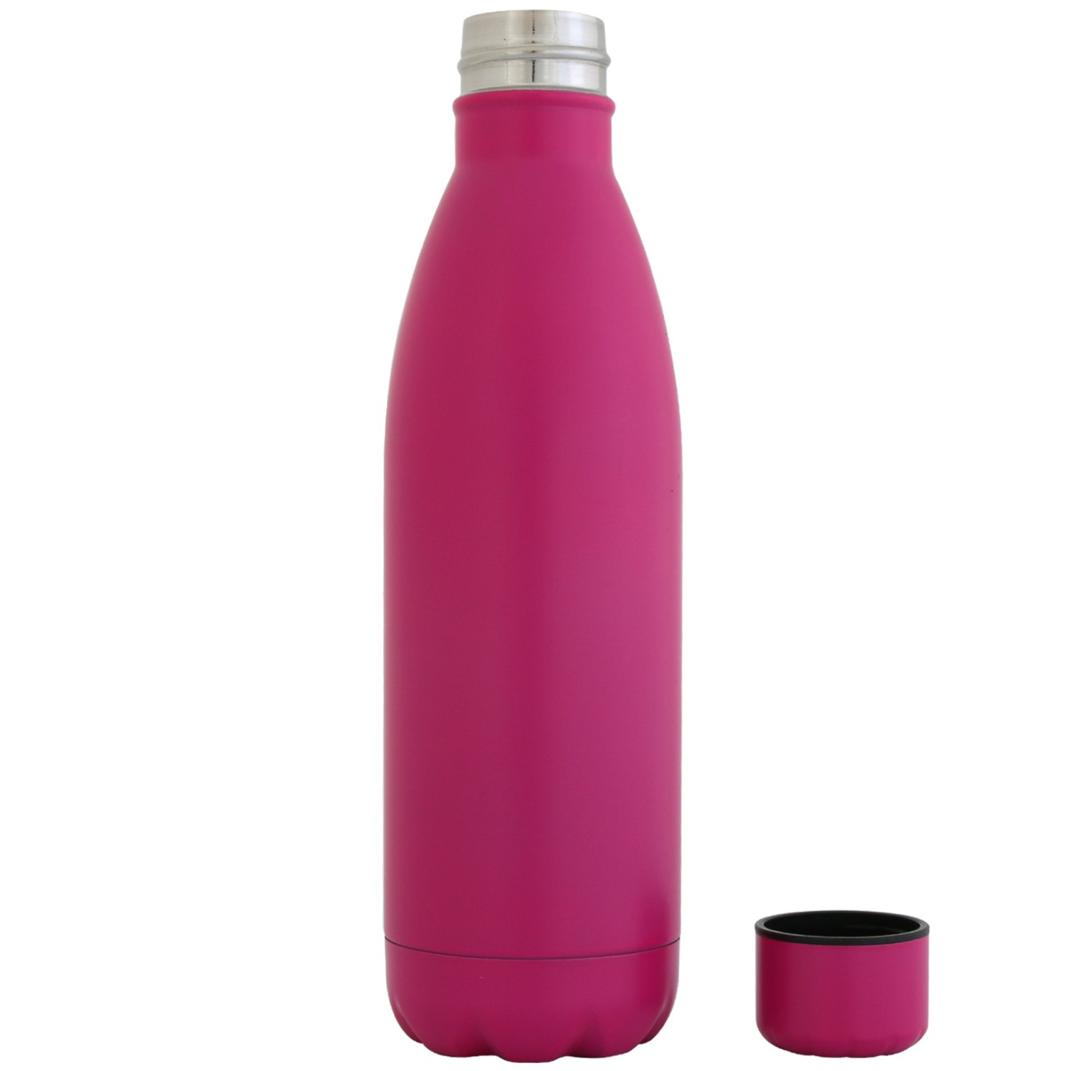 2. Foto Trinkflasche REXTAN matt Edelstahl Flasche mit Gravur (Farbe: pink)