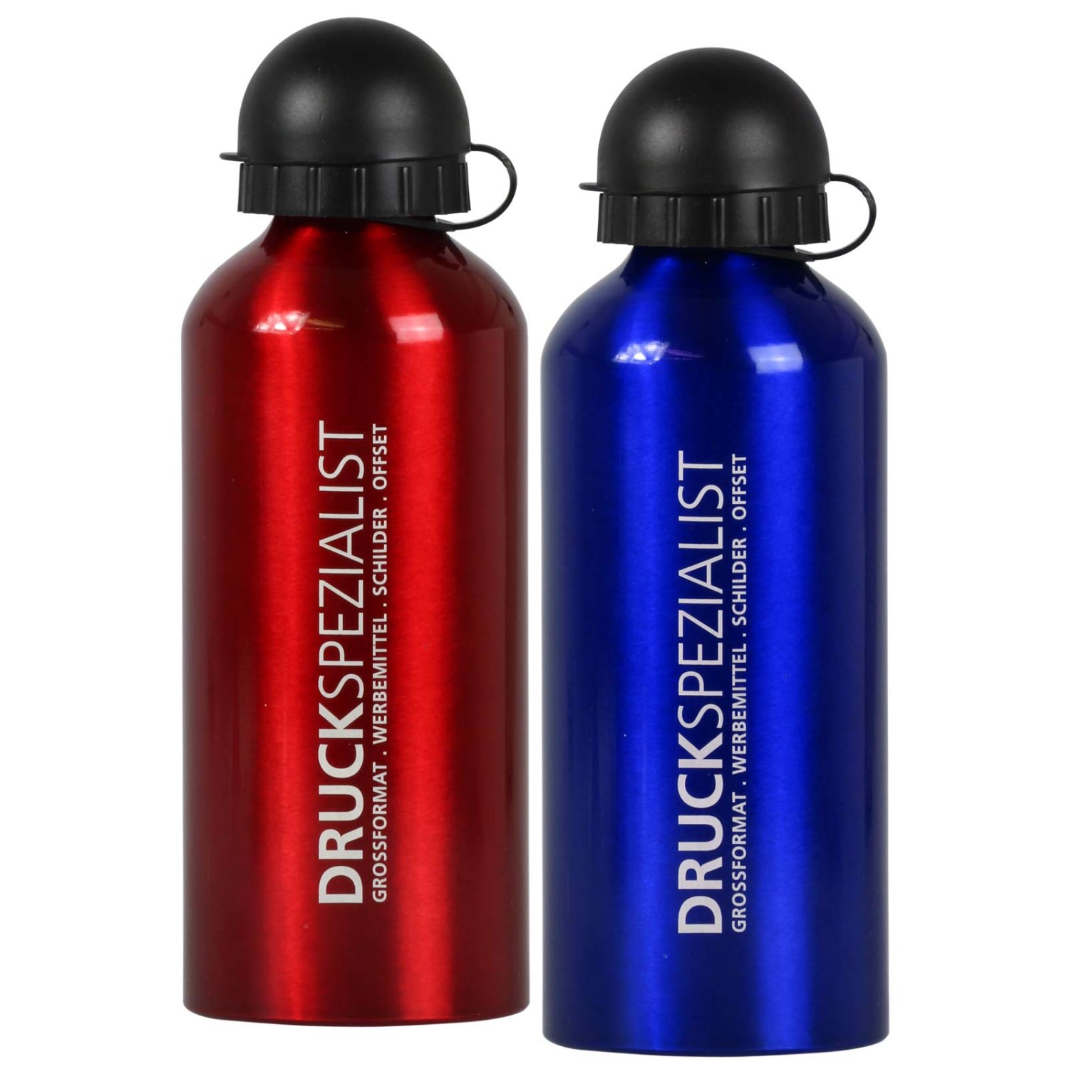 1. Foto Trinkflasche BJERG 0,6l Aluminium mit Lasergravur Namen Grafiken Logos (Farbe: blau)