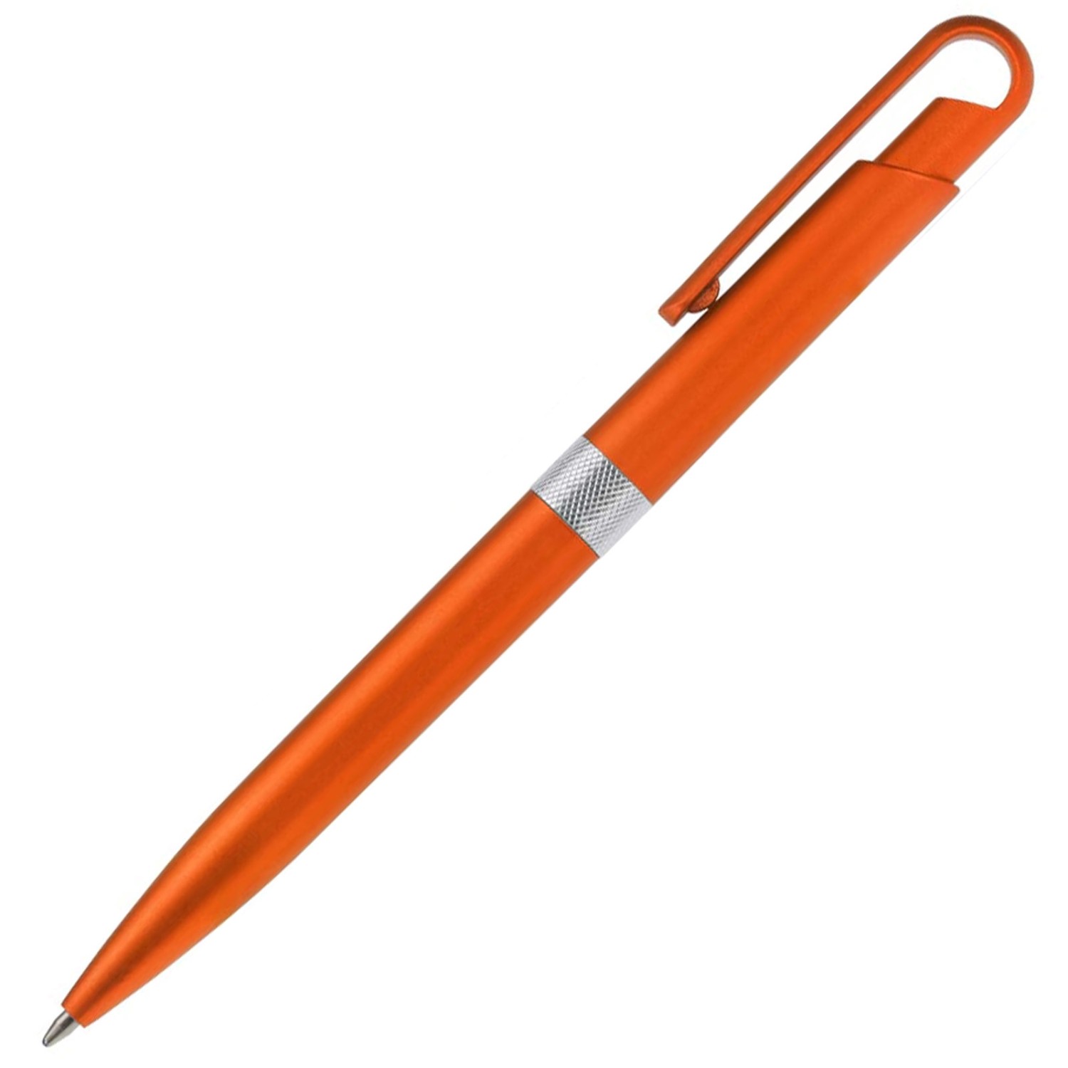 Kugelschreiber Coco PVC und Metall mit Druck Logo Werbung 1-farbig (Kugelschreiberfarbe: orange)