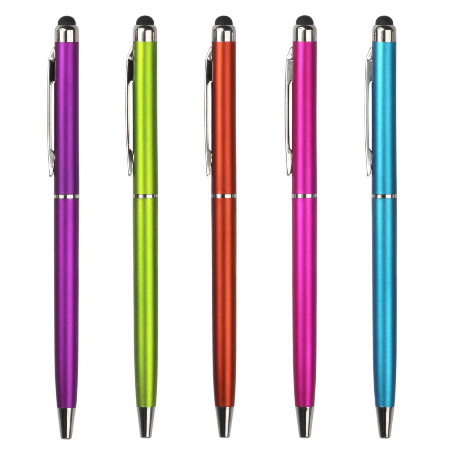 1. Foto Kugelschreiber Touchpen FLOO mit Druck 1farbig Werbung Grafik bedruckt (Farbe des Kugelschreibers: limette metallic)