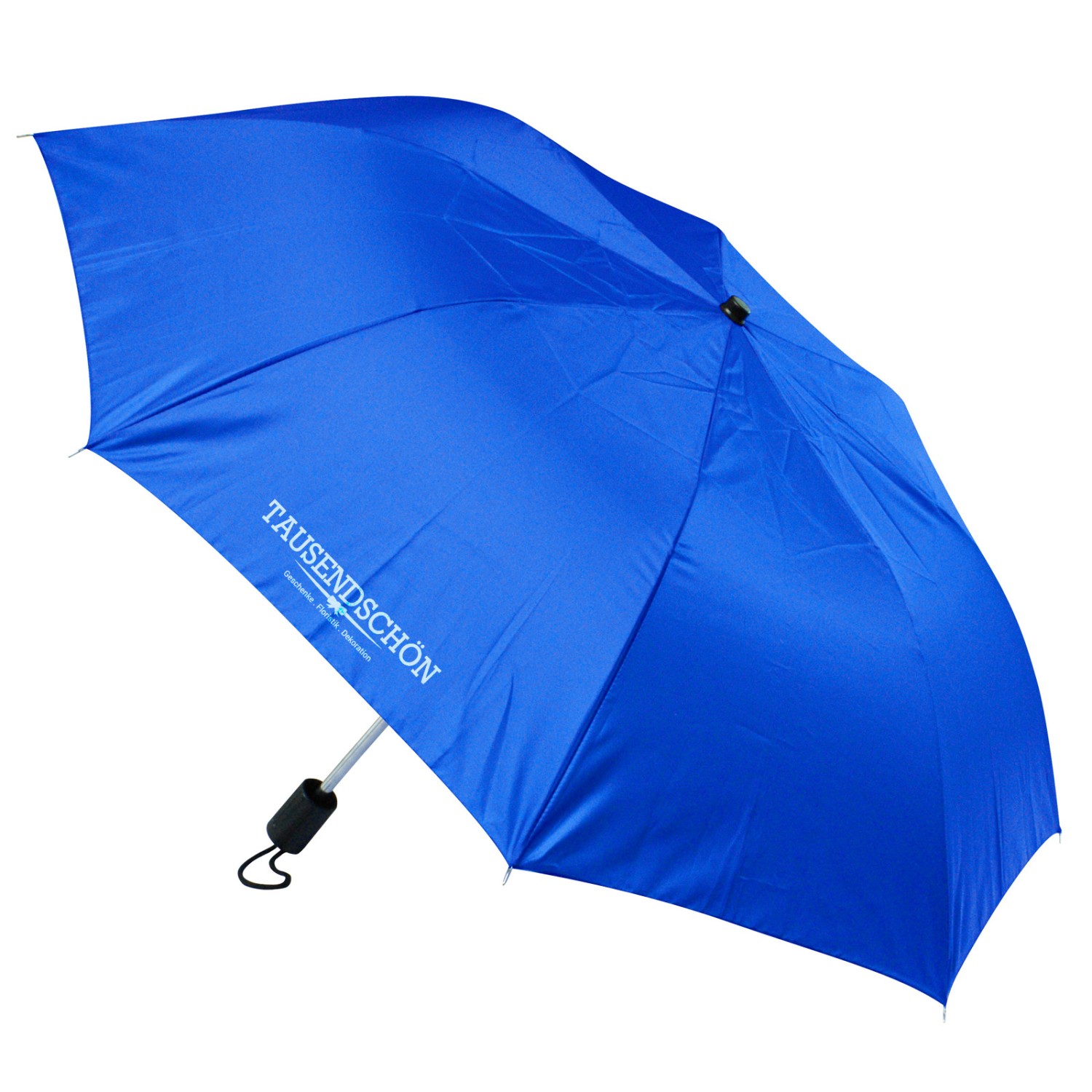 0. Foto Regenschirm SAMER mit Druck Werbung 1-farbig bedruckt (Schirmfarbe: blau)