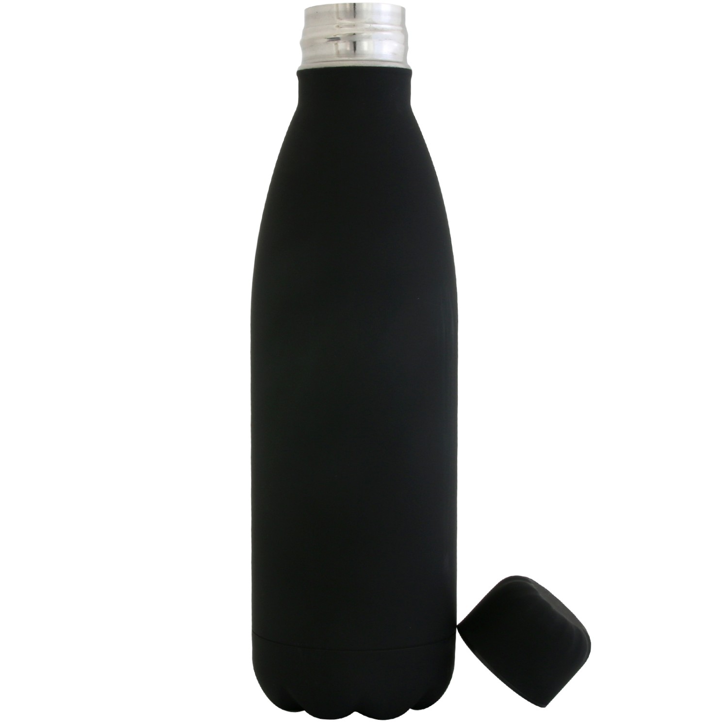 2. Foto Trinkflasche REXTAN matt Edelstahl Flasche mit Gravur (Farbe: schwarz)