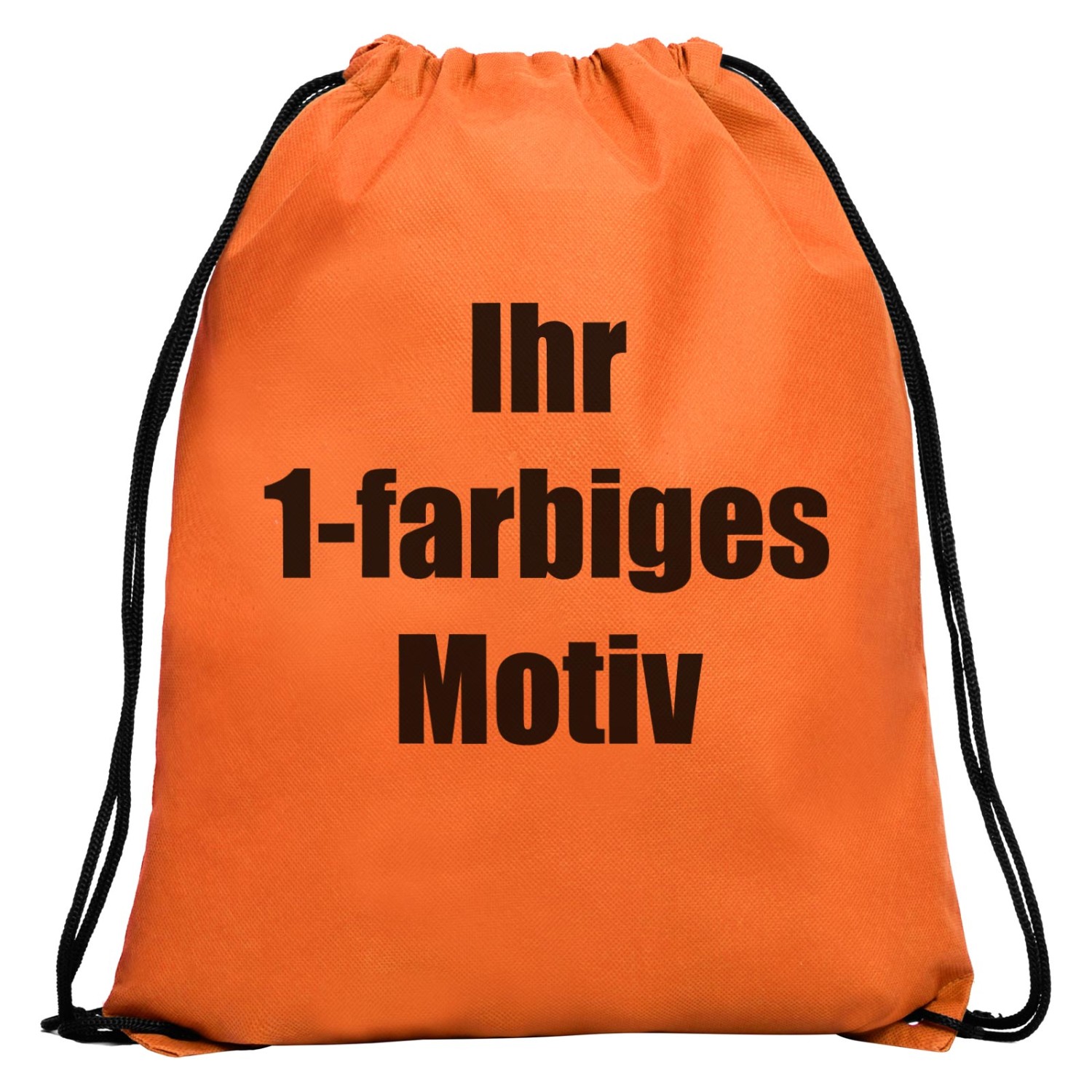 Gymbag Polyester Kinder Sportbeutel Rucksack mit Druck (Farbe: orange)