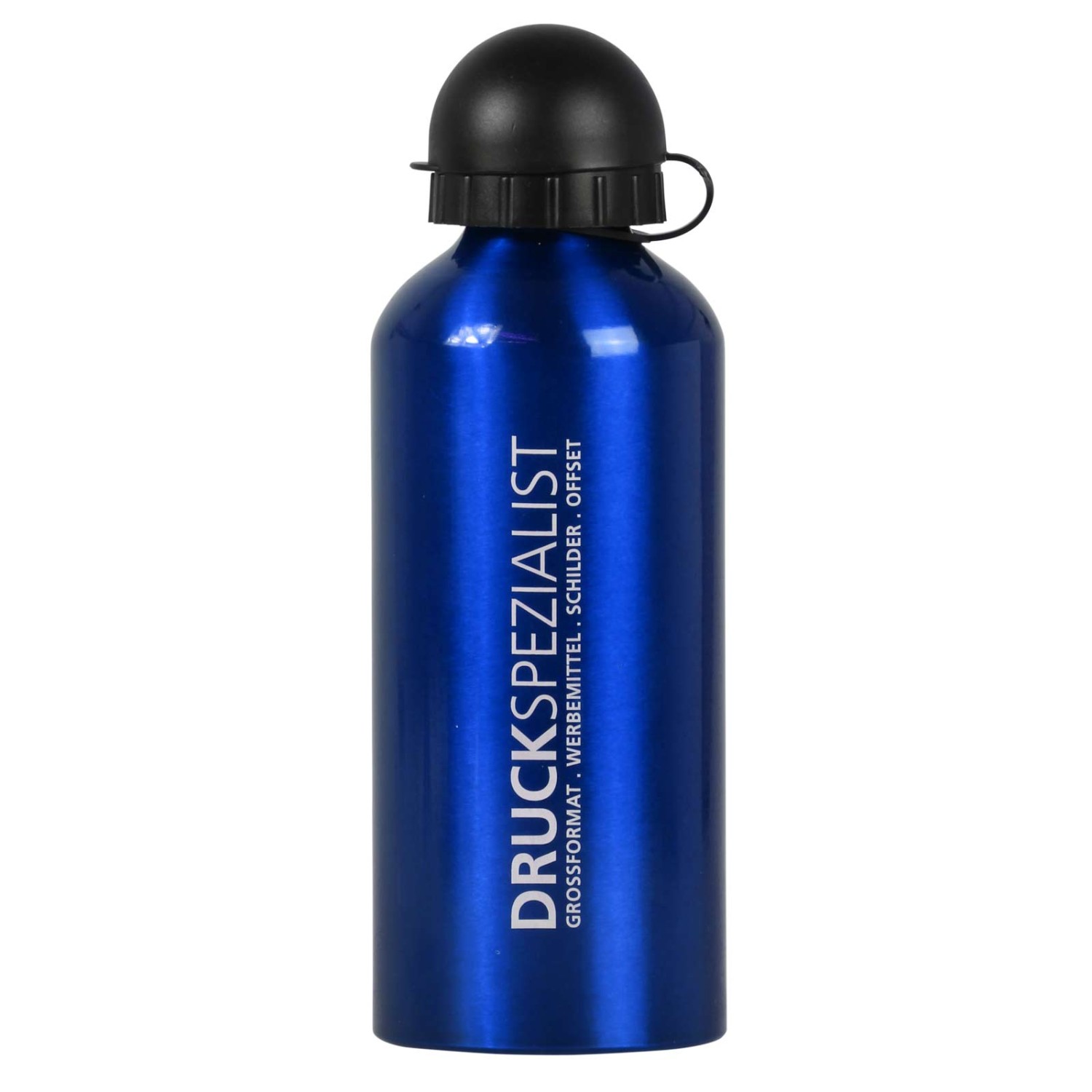 0. Foto Trinkflasche BJERG 0,6l Aluminium mit Lasergravur Namen Grafiken Logos (Farbe: blau)