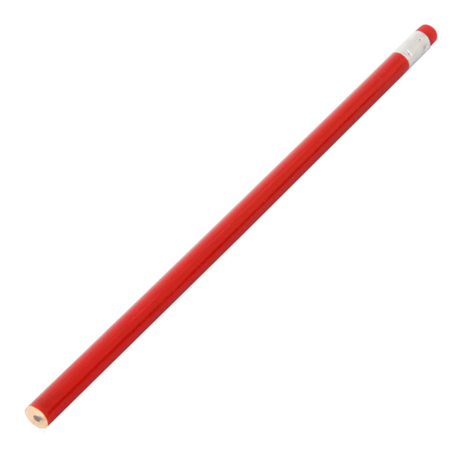 0. Foto Bleistift MATHILDA mit Radiergummi farbig mit Druck Werbung (Farbe: rot)