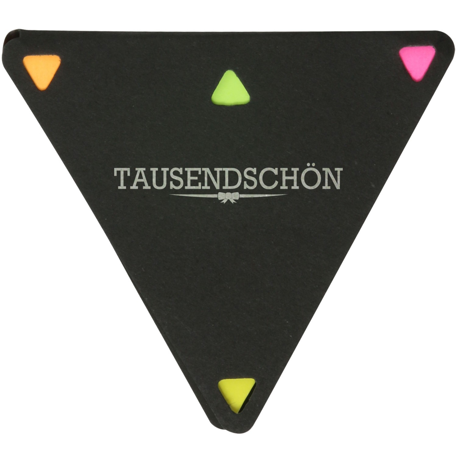 0. Foto Haftnotizblock TRIANGLE 3-eckig mit 1-farbigem Druck (Farbe: schwarz)