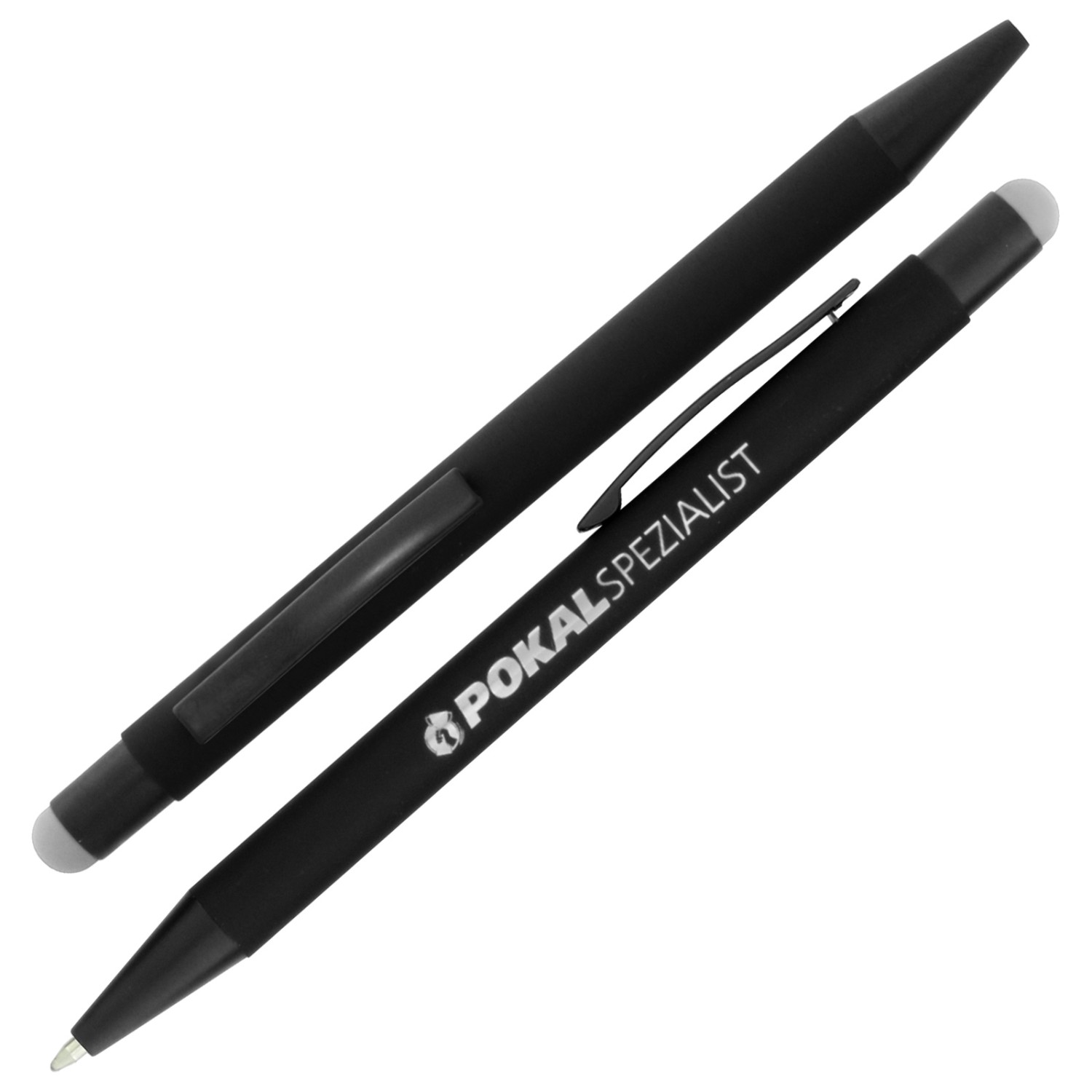 0. Foto Kugelschreiber NIRO Touchpen mit Gravur Logo Namen (Touchpen Kappe und Gravurfarbe: silber)