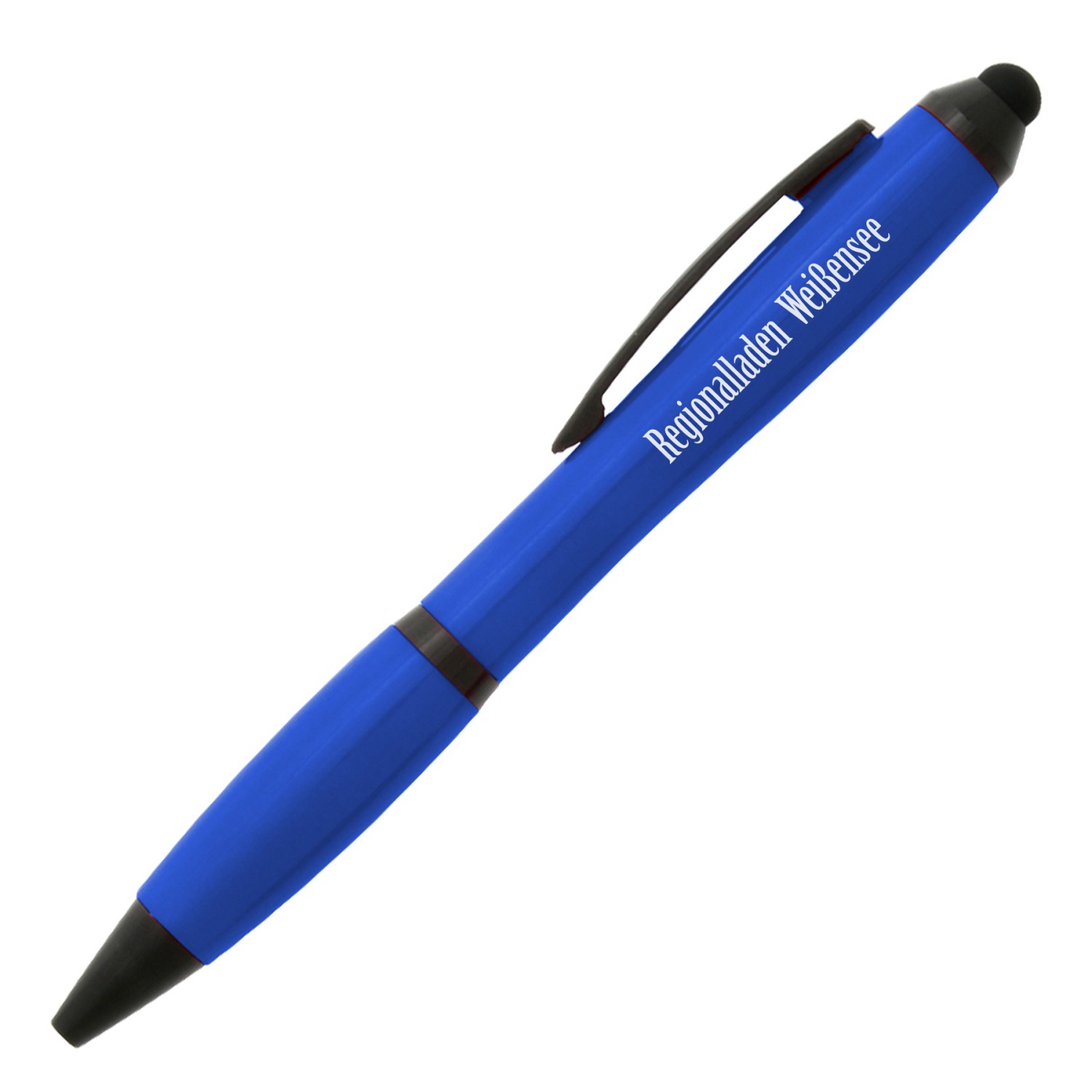 0. Foto Kugelschreiber Dynamic POP Touchpen mit Druck Logo Werbung 1-farbig (Gehäusefarbe: blau)