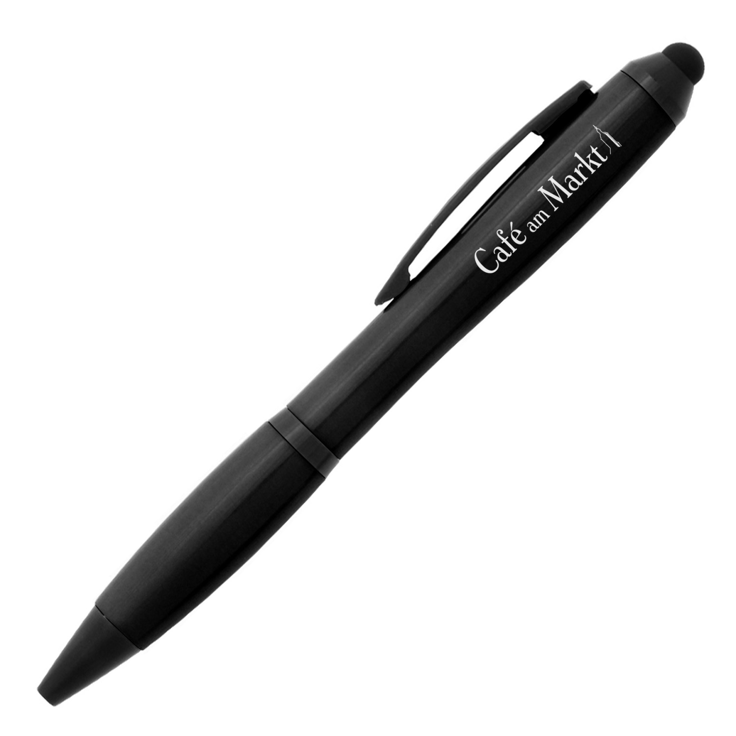 0. Foto Kugelschreiber Dynamic POP Touchpen mit Druck Logo Werbung 1-farbig (Gehäusefarbe: schwarz)