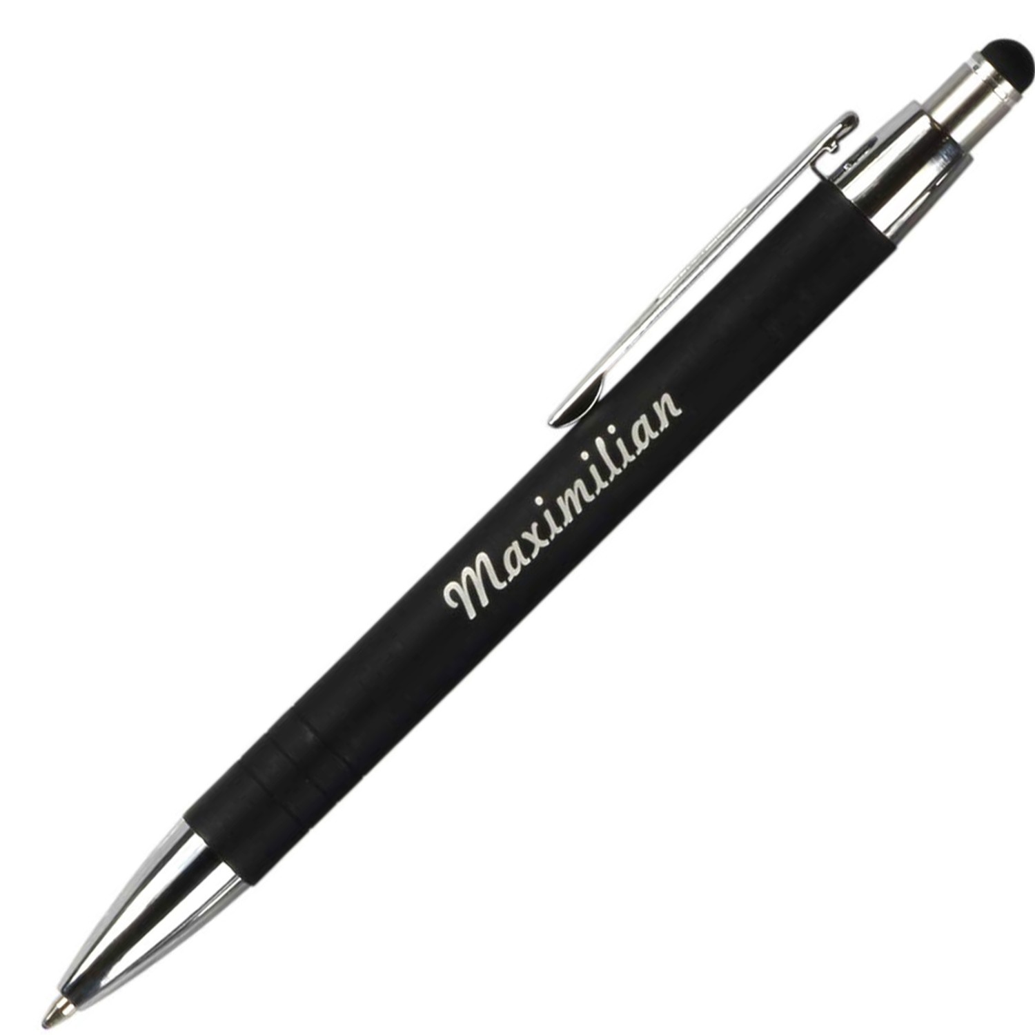 1. Foto Kugelschreiber Touchpen TAMINO schwarz Set mit Gravur